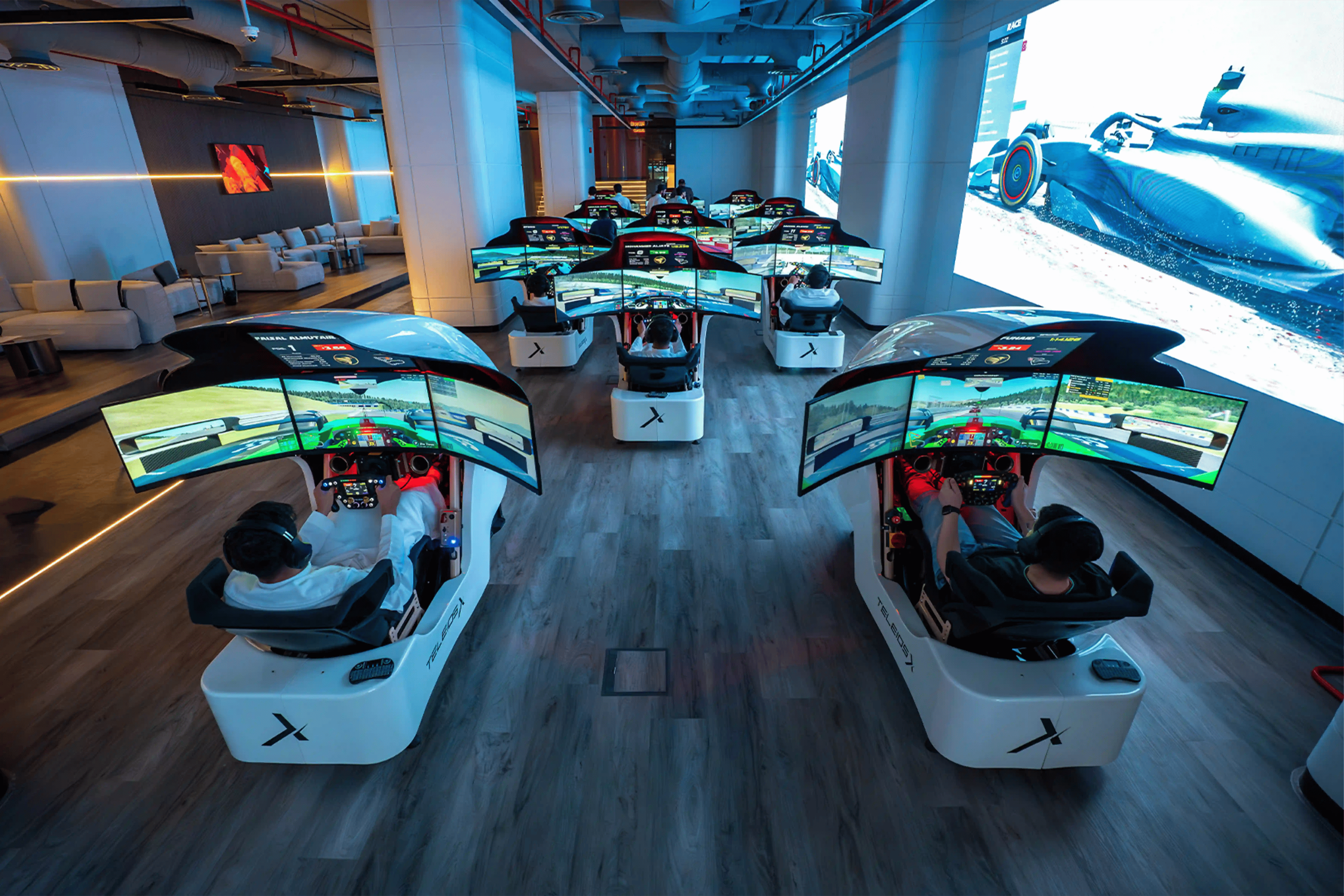 TeleiosX racing challenge with competitive sim racing action